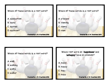 Preview of Bowling Game - Bowling for Root Words