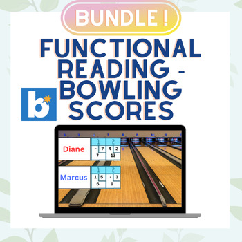 Preview of Bowling Scores - Functional Reading Boom Card Bundle