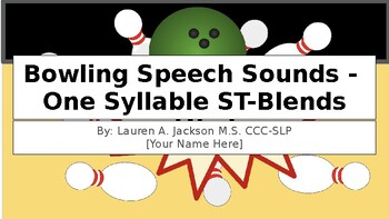 Preview of Bowling Speech Sounds ST-Blends