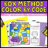 Box Method Division Color by Number - 2 digit by 1 Digit D