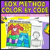 Box Method Division Color by Code | 3-digit Dividends with