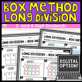 Box Method Long Division Worksheets - 3 Digit and 4 Digit 