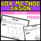 FREEBIE Box Method Long Division Exit Slip