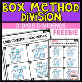 FREEBIE Box Method Long Division Worksheet: 2-Digit Dividends