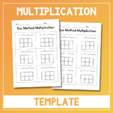 Box Method Multiplication - Blank Template - Multiplying 2