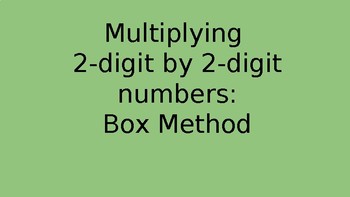 Preview of Box Method for Multiplying 2-digit by 2-digit Numbers