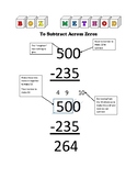 Box Method to Subtract Across Zeros