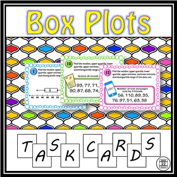 Box Plot Task Cards by Route 22 Educational Resources | TpT