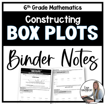 Preview of Box Plots - Binder Notes for 6th Grade Math