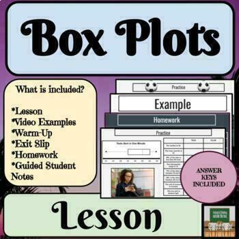 Preview of Box Plots Box and Whisker Plots Quartiles IQR Lesson