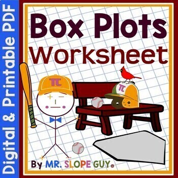 Box and Whisker Plots (Box Plots) Worksheet by Mr Slope Guy | TpT
