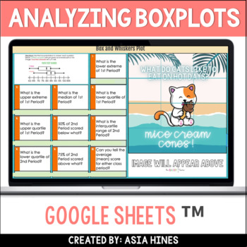 Preview of Box Plots Worksheet Activity Self Checking Pixel Art Box and Whisker Worksheet