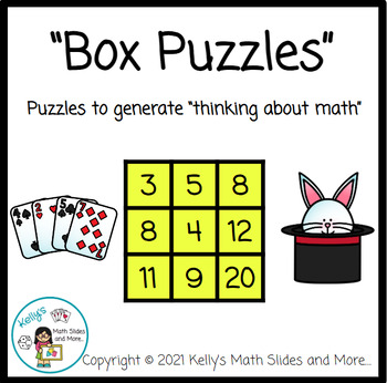 Preview of Box Puzzles Math Activity - Digital