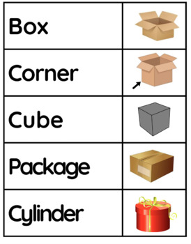 Preview of Box Study Vocabulary Words