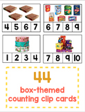 Box-Themed Counting Clip Cards: Creative Curriculum Boxes Study