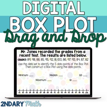 Preview of Box and Whisker Plot Digital Drag and Drop Activity