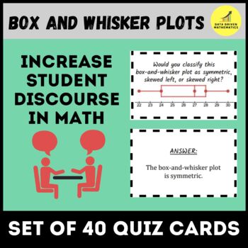 Preview of Box and Whisker Plot - Quiz Cards Activity