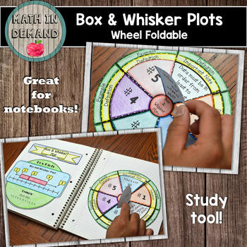 Preview of Box and Whisker Plot Wheel Foldable (Statistics Foldable)