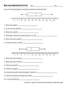 Preview of Box and Whisker Plot Worksheets