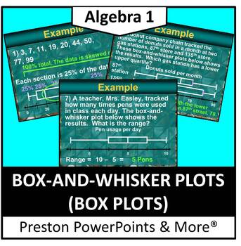 Preview of (Alg 1) Box and Whisker Plots in a PowerPoint Presentation