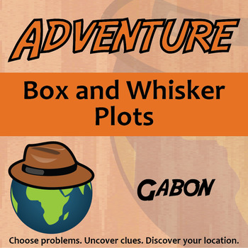 Preview of Box and Whisker Plots Activity - Printable & Digital Worksheet - Gabon Adventure
