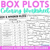 Box and Whisker Plots Coloring Worksheet | Print and Digital