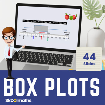 Preview of Box and Whisker Plots Digital Lesson and Activities for Middle School