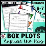 Box and Whisker Plots Guided Notes, Worksheet, Capture the