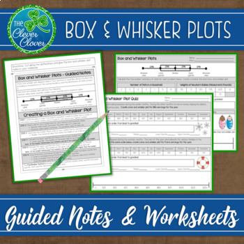 Preview of Box and Whisker Plots: Notes, Worksheets and an Assessment