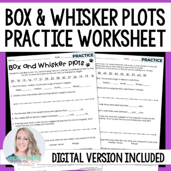 Preview of Box and Whisker Plots Practice Worksheet