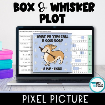 Preview of Box and Whisker Plots Puzzle Digital  Pixel Art  Activity | Distance Learning