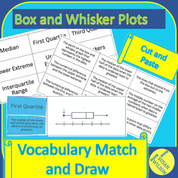 Preview of Box and Whisker Vocabulary Match and Draw