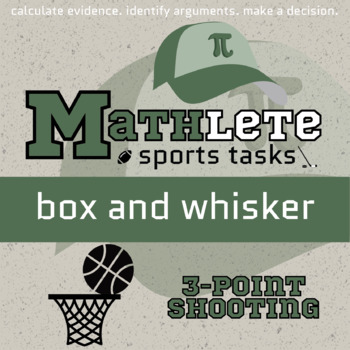 Preview of Box and Whiskers Printable & Digital Activity - Basketball Mathlete