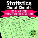 Box and Whiskers and Mean Absolute Deviation Cheat Sheets