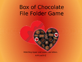 Box of Chocoalte ABC File Folder Game