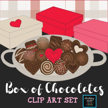 Box Of Chocolates Clip Art Set By Lindsey Hill Tpt