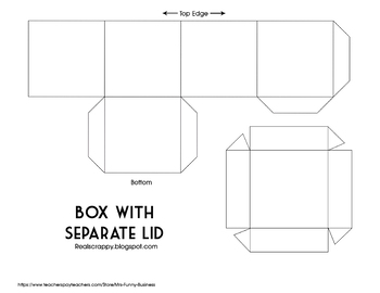 rectangle box with lid template