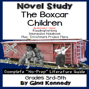 Preview of The Boxcar Children Novel Study & Project Menu; Plus Digital Option
