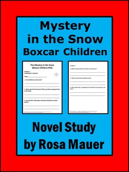 Preview of Boxcar Children Mystery in the Snow Winter Reading Chapter Questions