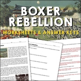 Boxer Rebellion US Imperialism Reading Worksheets and Answer Keys