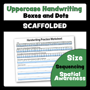 Boxes And Dots Handwriting Uppercase Letter Formation Worksheet By Ot Classroom