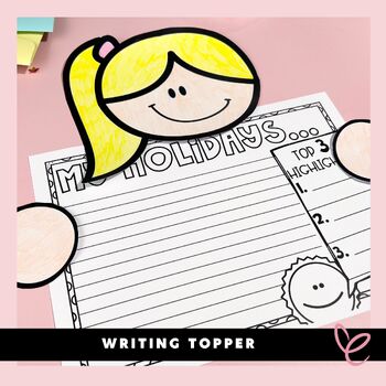 Preview of Boy & Girl Writing Topper | Back to School