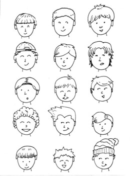 Boy Hair Styles - Drawing Idea Sheet by Mrs Whetstones Classroom