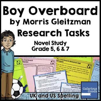 Preview of Boy Overboard Novel Study: Research Tasks