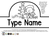 Boy & Tree Trimming - Christmas - Editable Name Crown / Ha