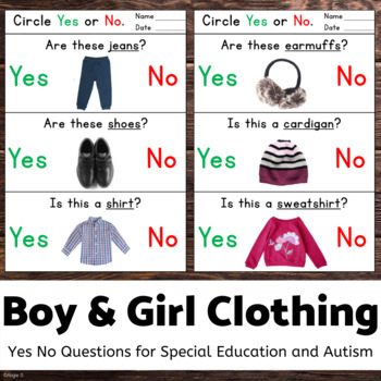 clothing yes no questions worksheets distance learning by angie s