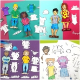 Boy and Girl Paper Dolls for All Seasons - Spring, Summer,