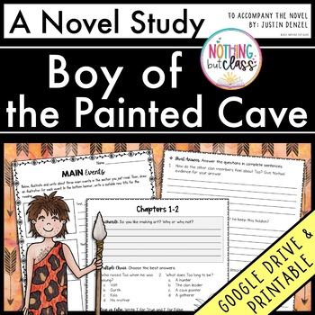 Preview of Boy of the Painted Cave Novel Study Unit - Comprehension | Activities | Tests