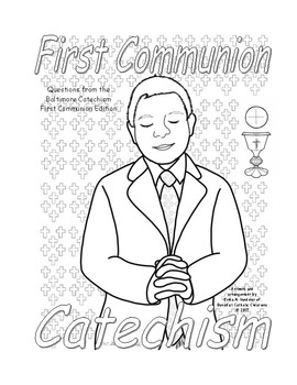 Preview of Boy's First Communion Catechism Workbook