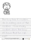 Boy with Cookie - Write a Sentence to Trace - Editable 1 Pg *sp